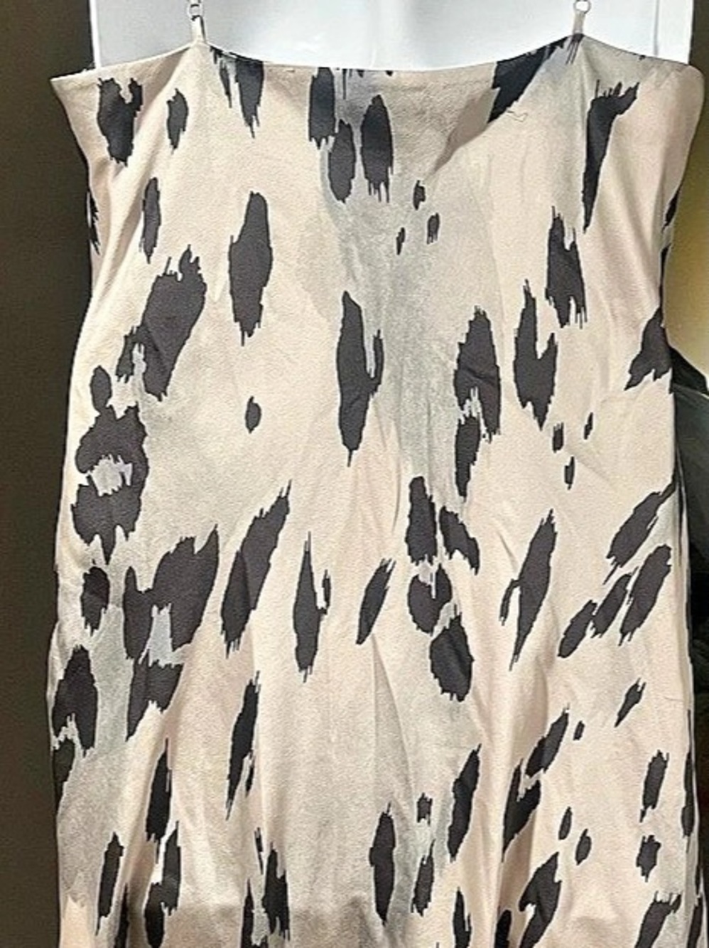 EXPRESS Animal Print Mini Dress in Beige & Black
